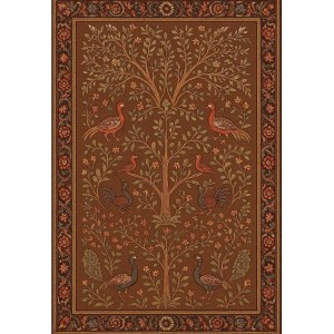 Gobelín  -  Arbre fond crème - archives de « Tissage d’Art de Lys » by William Morris 